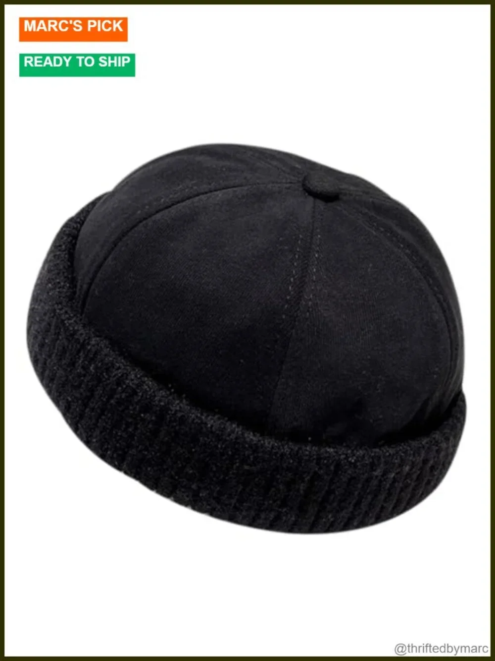 Stretchable Cotton Blend Knit Beanie Hat Adjustable Brimless Cap